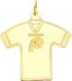 14K Gold NFL Washington Redskins Football Jersey Charm