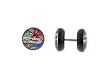 Genuine Ed Hardy Anodized Black Fake Plug - Heart Lock Logo -16g Wire - 10mm - Sold as a Pair
