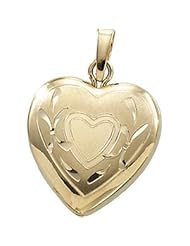 Genuine IceCarats Designer Jewelry Gift 14K Yellow Gold Heart Locket. Heart Locket In 14K Yellow Gold