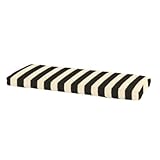 Fast Dry Outdoor Bench/Glider Cushion - R Canopy Stripe Black & Sand- Ballard Designs