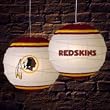 WASHINGTON REDSKINS Team Logo 18" x 18" Decorative RICE PAPER LAMP (Includes 15" Hanging Cord)