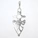 Arrowhead Shaped Celtic Knot with PROTECTION Inscription Pendant in Sterling Silver for Men or Women, #8204 image 1