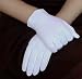 White Cotton Blend Gloves for Cotillion, Church Functions, or Other Formal Occasions - Sold By Pair