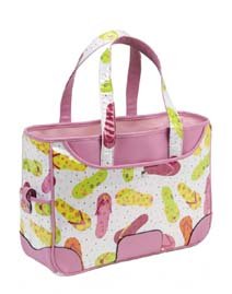 Beach Day Large Beach Tote White Flip Flop Picnic At Ascot