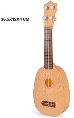 4 String Acoustic Guitar Toy for Kids with Vibrant Sounds and Tunable Strings - Kids Educational Toy - Light Brown