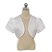 Rain Kids White Short Sleeve Satin Bolero Occasion Shrug Girls 8-14