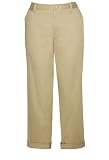 Avenue Plus Size Tall Roll Cuff Chino Pant