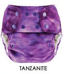 Blueberry Minky One Size Pocket Diapers - Snaps - Tanzanite