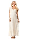 A Pea in the Pod Collection: Ella Moss Sleeveless Crochet Detail Maternity Maxi Dress