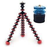 Gorillapod Flexible Tripod by Joby GP1-0REN (RED) with Bottle Cap Tripod for Compact Digital Camera by Semsons