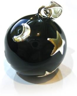 Mexican Bola Pregnancy Belly Chime (Starry Night, Organza Ribbon)