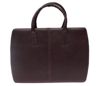 Piel Leather Women's Portfolio - Top-loading - Leather - Chocolate - Chocolate