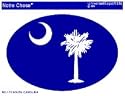 SOUTH CAROLINA FLAG (WHITE) Oval Bumper Sticker