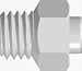 Value Plastics Bondable 1/8-27 NPT Thread with 7/16 Hex, White ABS