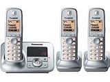 Panasonic KX-TG6623GS Telefon schnurlos mit Anrufbeantworter (3 Mobilteile) silber