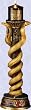 new Cobra Goddess Snake Altar Candlestick and Candle