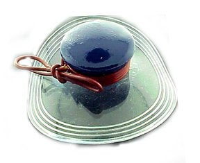 Vintage Reverse Carved Lucite Hat Brooch Vintage Reverse Carved Lucite Hat Brooch