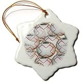 Soccer Balls Ball - 3 Inch Snowflake Porcelain Ornament