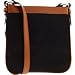 LAUREN by Ralph Lauren Weymouth Flat Crossbody (Black/Lauren Tan)