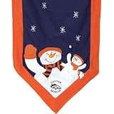 Denver Broncos 72"x15" Snowman Table Runner Plush Embroidered Stars