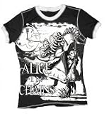 : ALICE IN CHAINS - Wonderland - Black Women's / Girls Coverstitch Shirt (Babydoll / Girlie) Jersey T-shirt