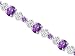 Intricate Design 7.75 carats total weight Oval & Round Cut Amethyst Gemstone Bracelet in Sterling Silver
