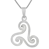 Sterling Silver Celtic Triskele Cut-out Necklace