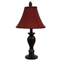 Resin Accent Lamp with Shade - Caramelized Espresso/ Red