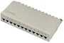 Patchpanel Cat6 12-fach LSA - zum Anschluss von Netzwerk Verlegekabel - RAL 7035 hellgrau - Patchfeld vollgeschirmt f�r Wandmontage und Standmontage geeignet - Patch Panel mit 12x RJ45 Buchse
