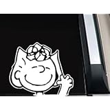 Sally Brown Waving Snoopy Car Truck Vinyl Decal Sticker -SSS045053- 4.5L x 5.3W