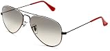 Ray Ban Rb3025 Large Metal White / Red / Gunmetal Frame/Grey Gradient Lens Metal Sunglasses, 55mm