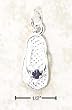 Sterling Silver February CZ Birthstone Flip Flop Charm