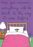 Get Well Greeting Card - Woman Sick in Bed