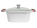 Ethos Hells Kitchen Square White Casserole with Red Silicon Handles