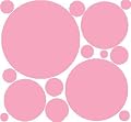 Light Pink Polka Dot Peel & Stick Wall Stickers Dorm