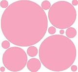 Light Pink Polka Dot Peel & Stick Wall Stickers Dorm