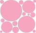 Light Pink Polka Dot Peel & Stick Wall Stickers Dorm