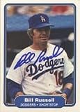Bill Russell, Los Angeles Dodgers, 1982 Fleer Autographed Card