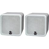Pyle PCB4WT 4-Inch 200W Mini Cube Speaker (White)