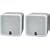 Pyle Home PCB4WT 4-Inch 200-Watt Mini Cube Bookshelf Speaker (White)