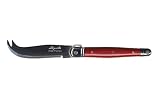 Laguiole Set of Two Cheese Knives, Crimson