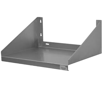 Stainless Steel Wall Mounted Microwave Shelf 24 Inches Wide x 2 Feet Long