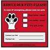 Pet Emergency Rescue Window Cling