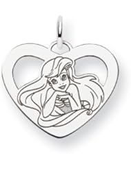 Sterling Silver Disney Ariel Heart Charm