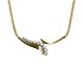 FOJO's Diamond in 18K Gold Over Sterling Silver Chevron Necklace (1/4 ct. tw.)