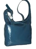 Coach Bleecker Patent Leather Sophie Hobo Shoulder Blue Handbag 12387 $428