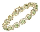 Antique Oval Peridot Bracelet