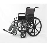 ECONOMY 18 LIGHTWEIGHT FULL LENGTH WHEELCHAIR FIXED PADDED ARMS WITH SWINGAWAY FOOTREST
