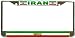 Iran Iranian Old Flag Chrome Metal License Plate Frame Holder