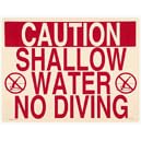 Sign - Caution Shallow Water-No Diving